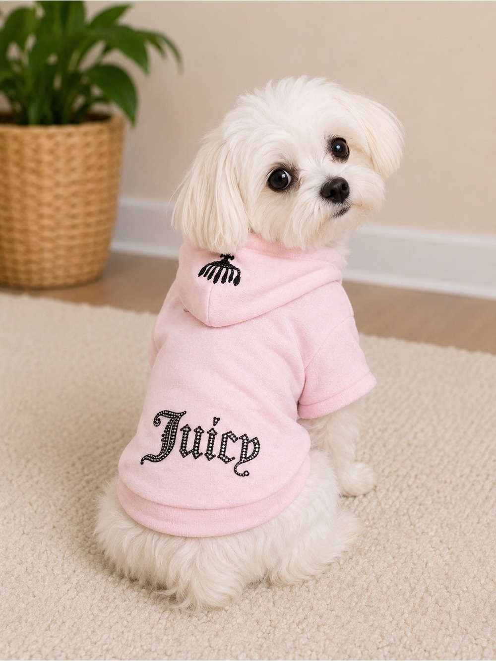 Juicy Couture Pink Dog Hoodie NEW! 🐶🩷
